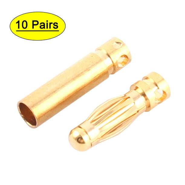 4.0 Gold Male Female Banana Plug Metal Connector for RC Brushless Motor ESC